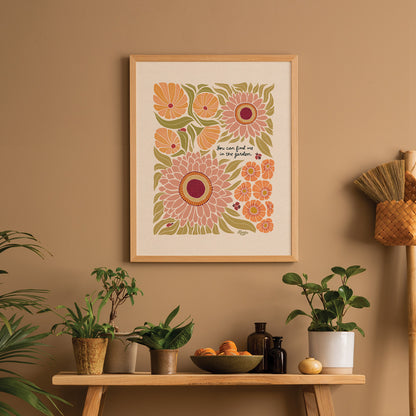 "You can find me in the garden." | The Ladybug Garden Art Print