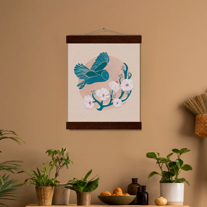 The Snow Moon | February Full Moon Print with Wood Hanger