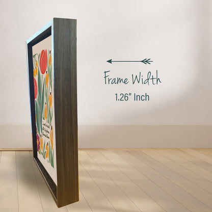 London Blooms -  " I want to visit all the places flowers bloom." | Framed Canvas Print