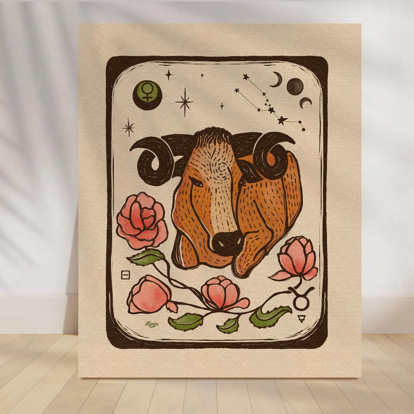 Taurus Folk Art | Art Print