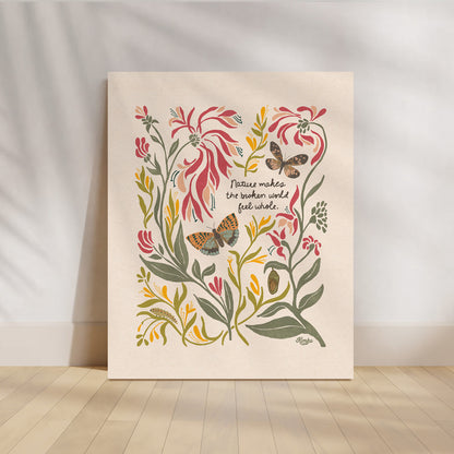 "Nature makes the broken world feel whole." | Honeysuckle & Moth Art Print