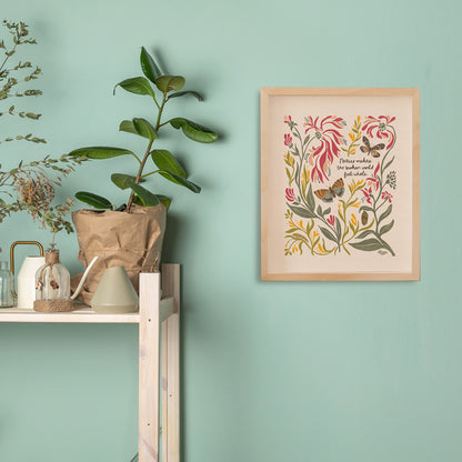 "Nature makes the broken world feel whole." | Honeysuckle & Moth Art Print