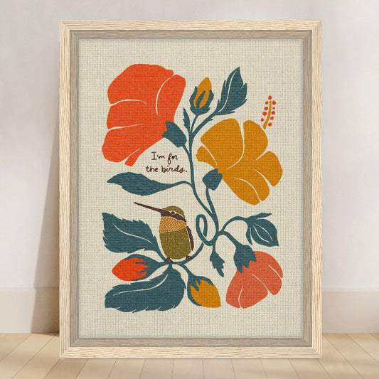 I'm for the birds. | Hummingbird & Hibiscus