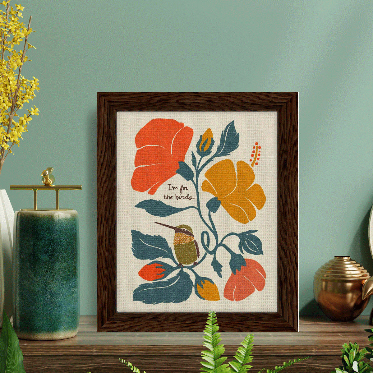 I'm for the birds. | Hummingbird & Hibiscus