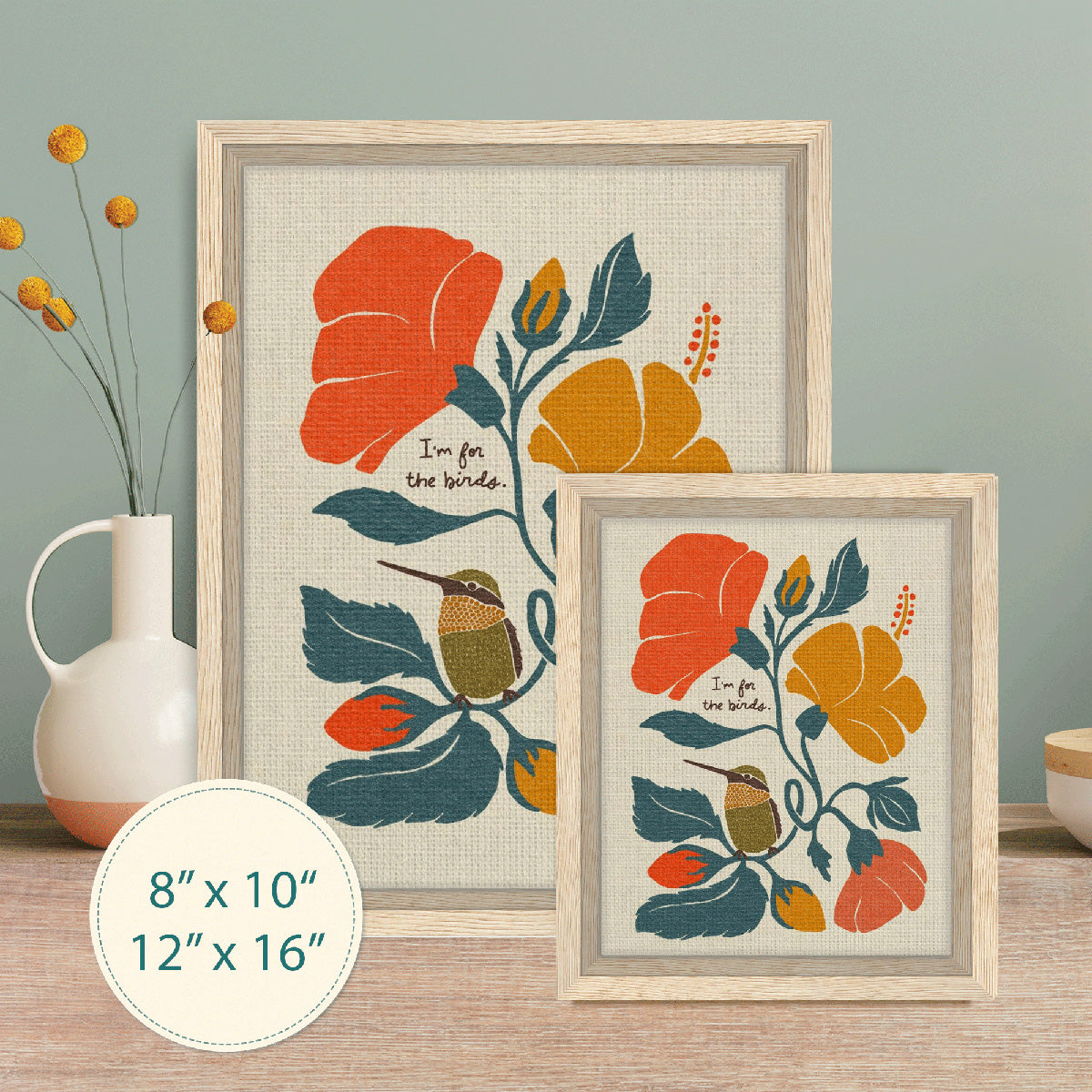 I'm for the birds. | Hummingbird & Hibiscus