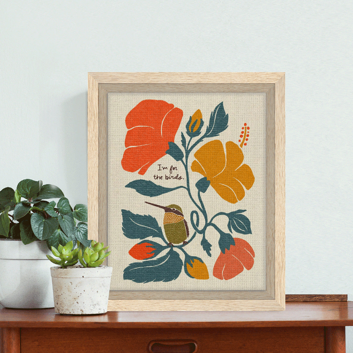 I'm for the birds. | Hummingbird & Hibiscus