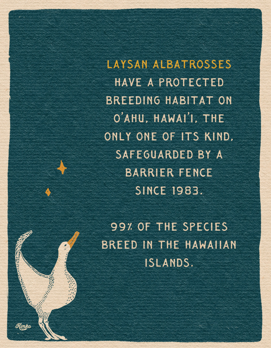 The Albatross & The Moon | Framed Canvas Print