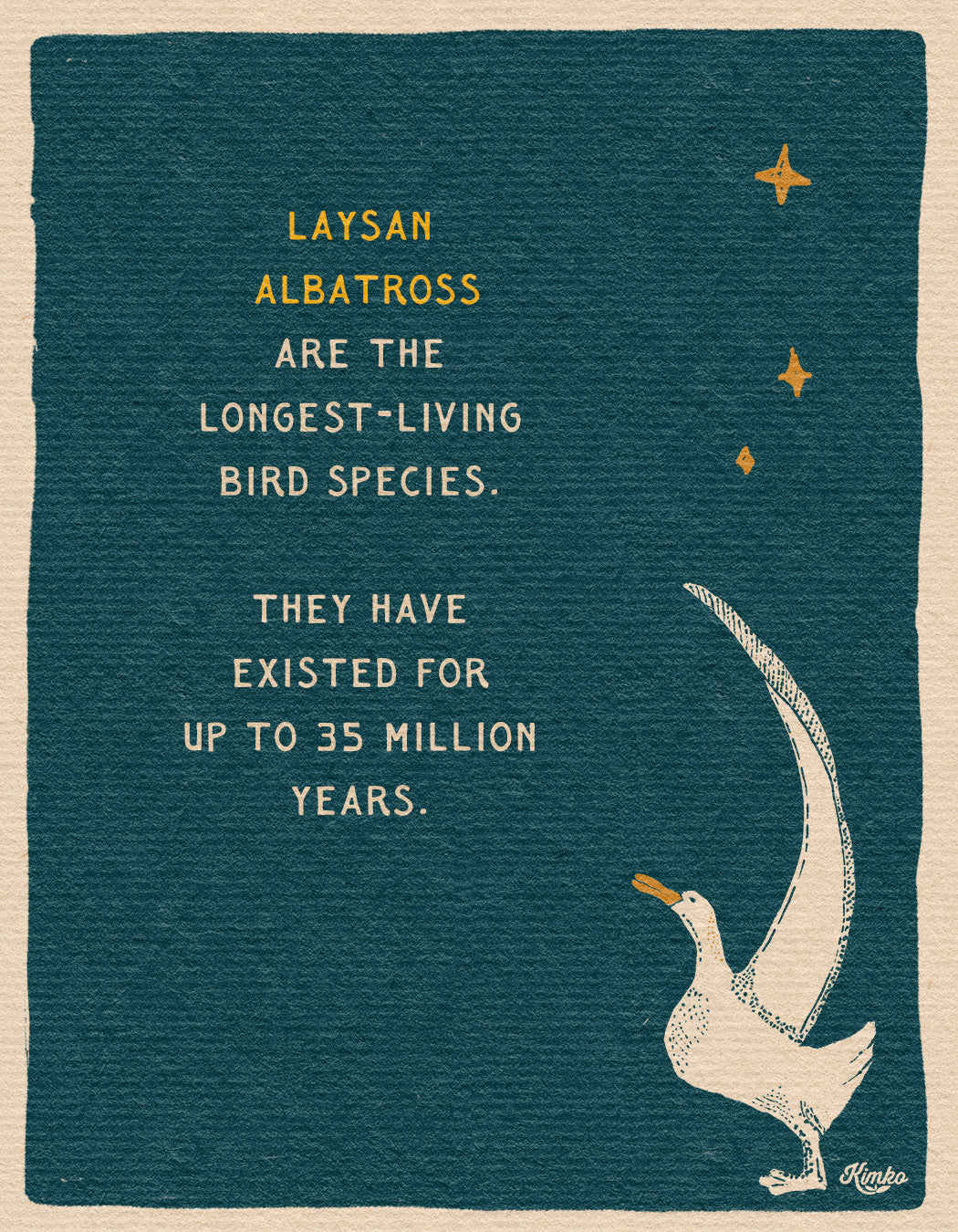 The Albatross & The Moon | Framed Canvas Print