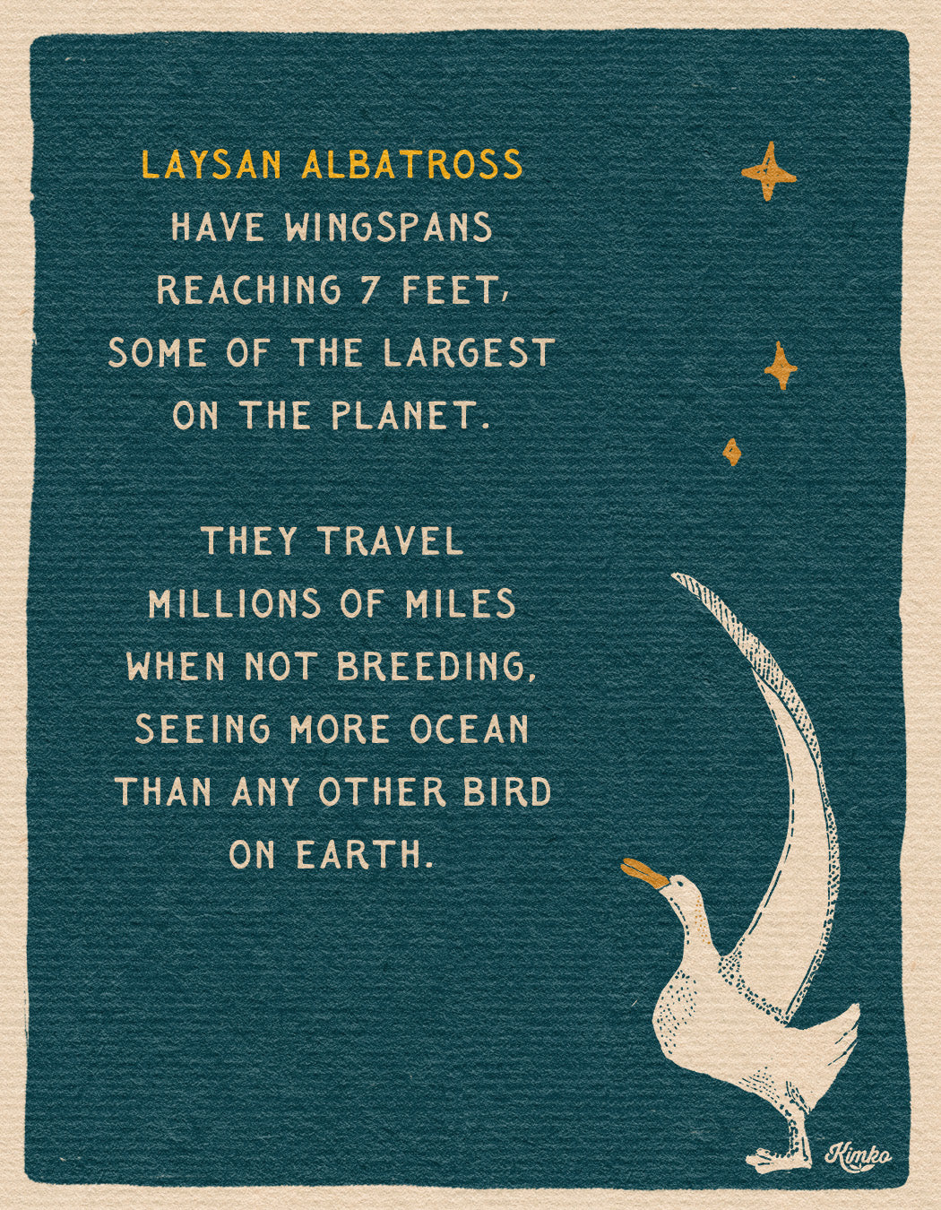 The Albatross & The Moon | Framed Canvas Print