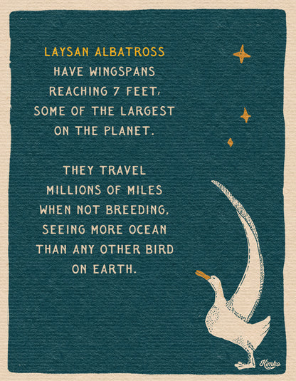 The Albatross Under The Moon | Art Print