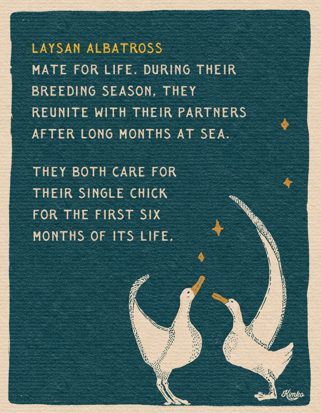 The Albatross & The Moon | Framed Canvas Print