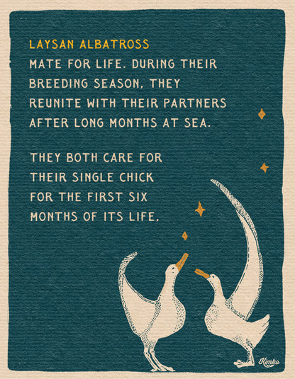 The Albatross Under The Moon | Art Print