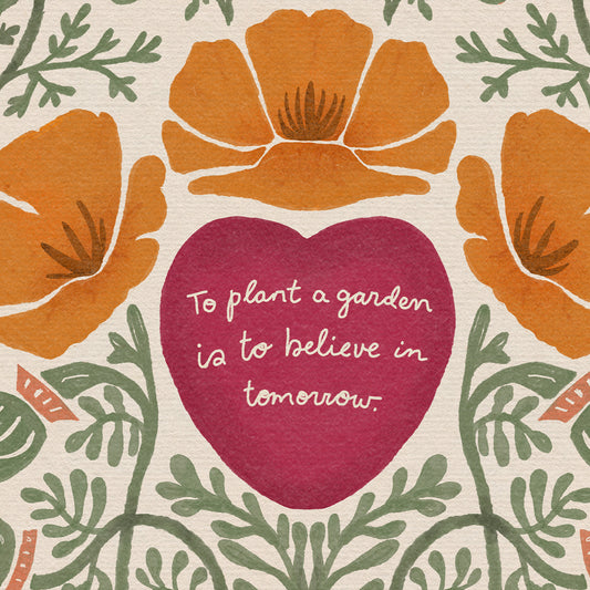 Heart Art | California Poppies & The Golden Sun