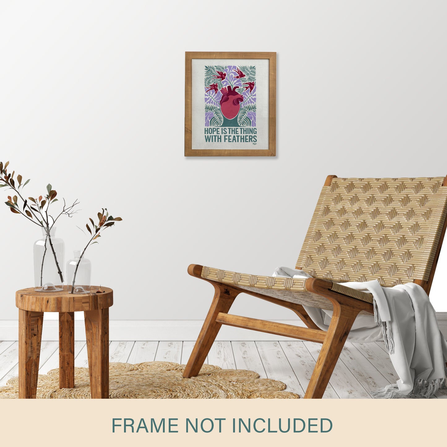 Hope is the thing with feathers | Anatomical Heart, Sparrows, & Jacaranda