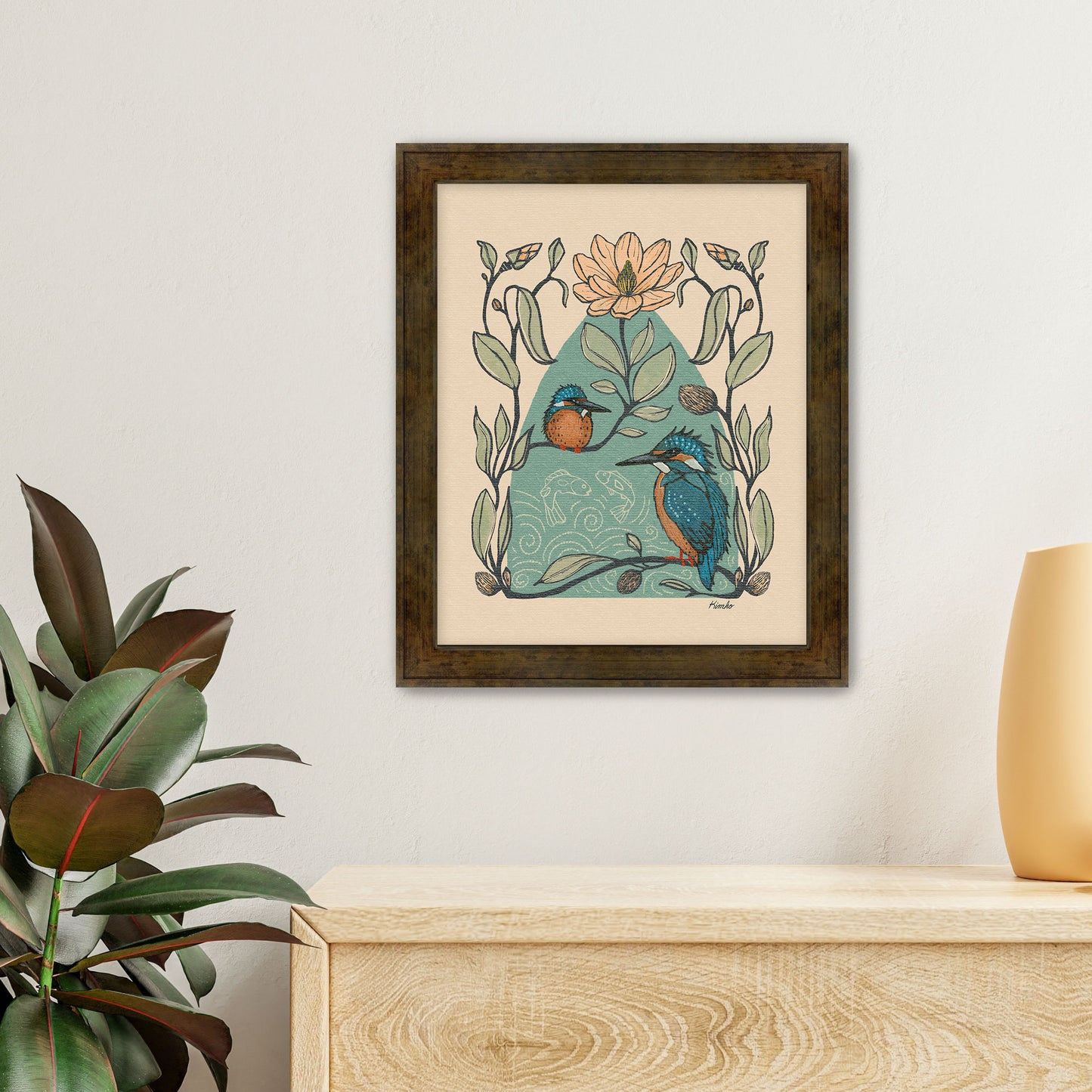 Kingfisher framed art print