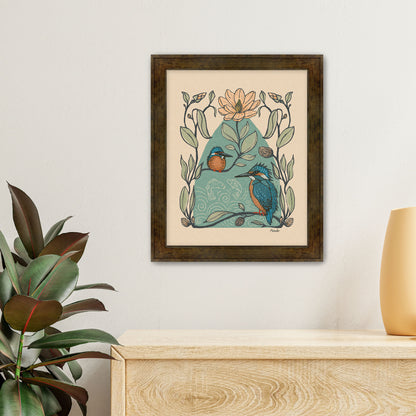 Kingfisher framed art print