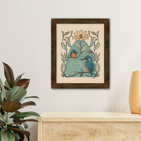 Kingfisher framed art print