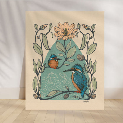 Kingfisher Bird  | Art Nouveau Print