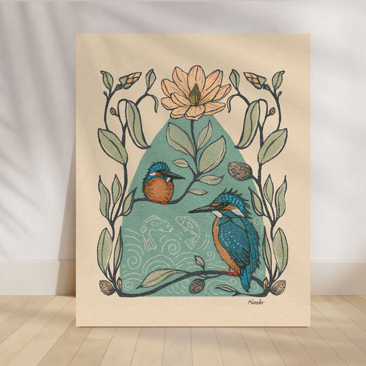 Kingfisher Bird  | Art Nouveau Print
