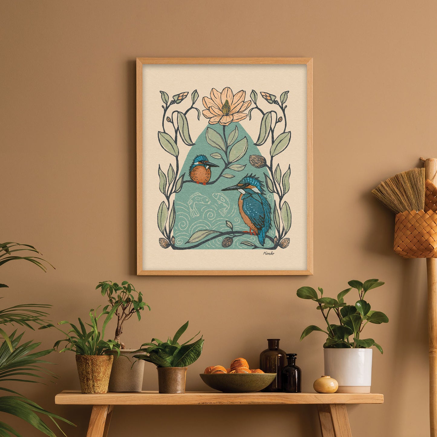 Kingfisher Bird  | Art Nouveau Print