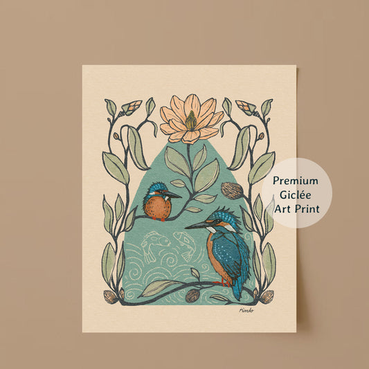 Kingfisher framed art print