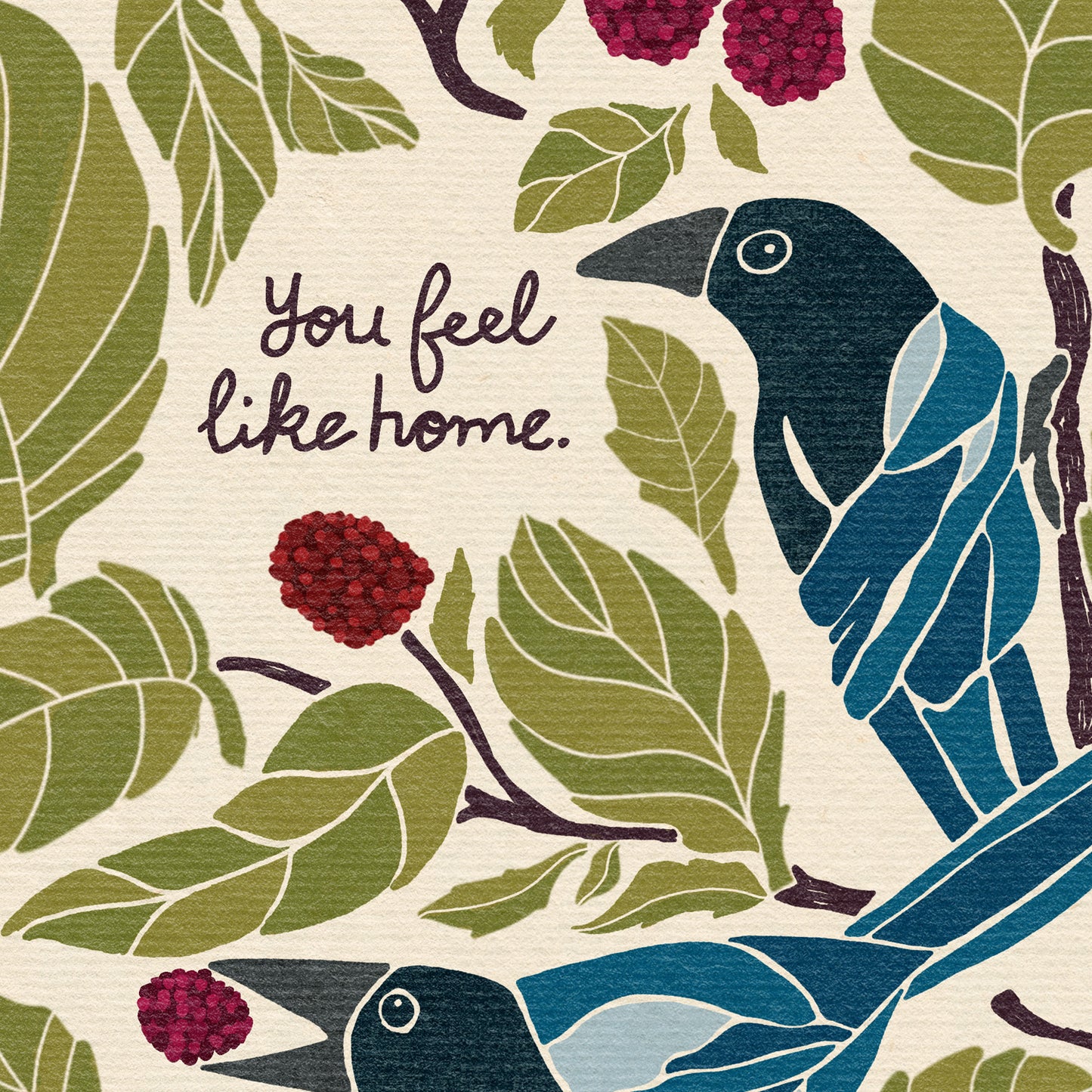 Magpies in the Mulberry Tree | "You feel like home."