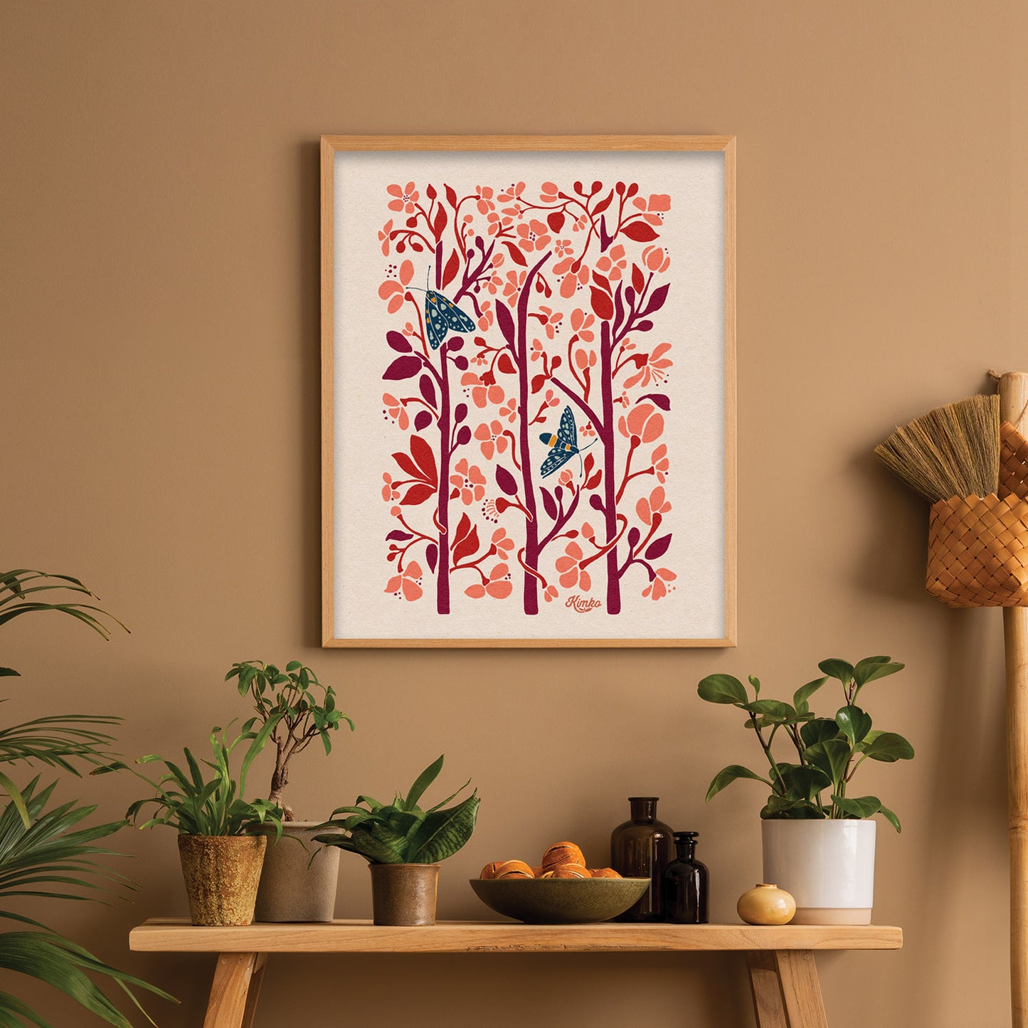 The Moths and the Cherry Blossoms  | Botanical Print