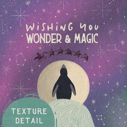 Arctic Penguin Wonder and Magic Holiday Cards | 10 Pack