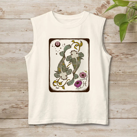 Pisces Sleeveless Unisex Muscle Tank | 100% Cotton