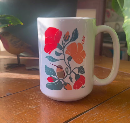 “I’m for the birds.” | Tiny Rituals Folk Art Botanical Mug