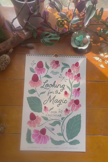 2026 Illustrated "Looking for the Magic" Artist Illustrated Botanical Calendar 2nd Edition