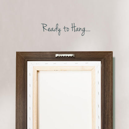 The Puffins & The Poppies | Framed Canvas Print