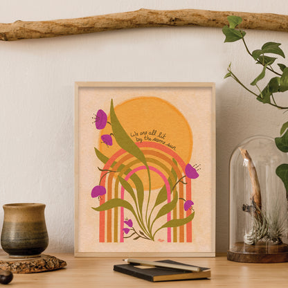 Rainbow Bloom | "We are all lit by the same sun."