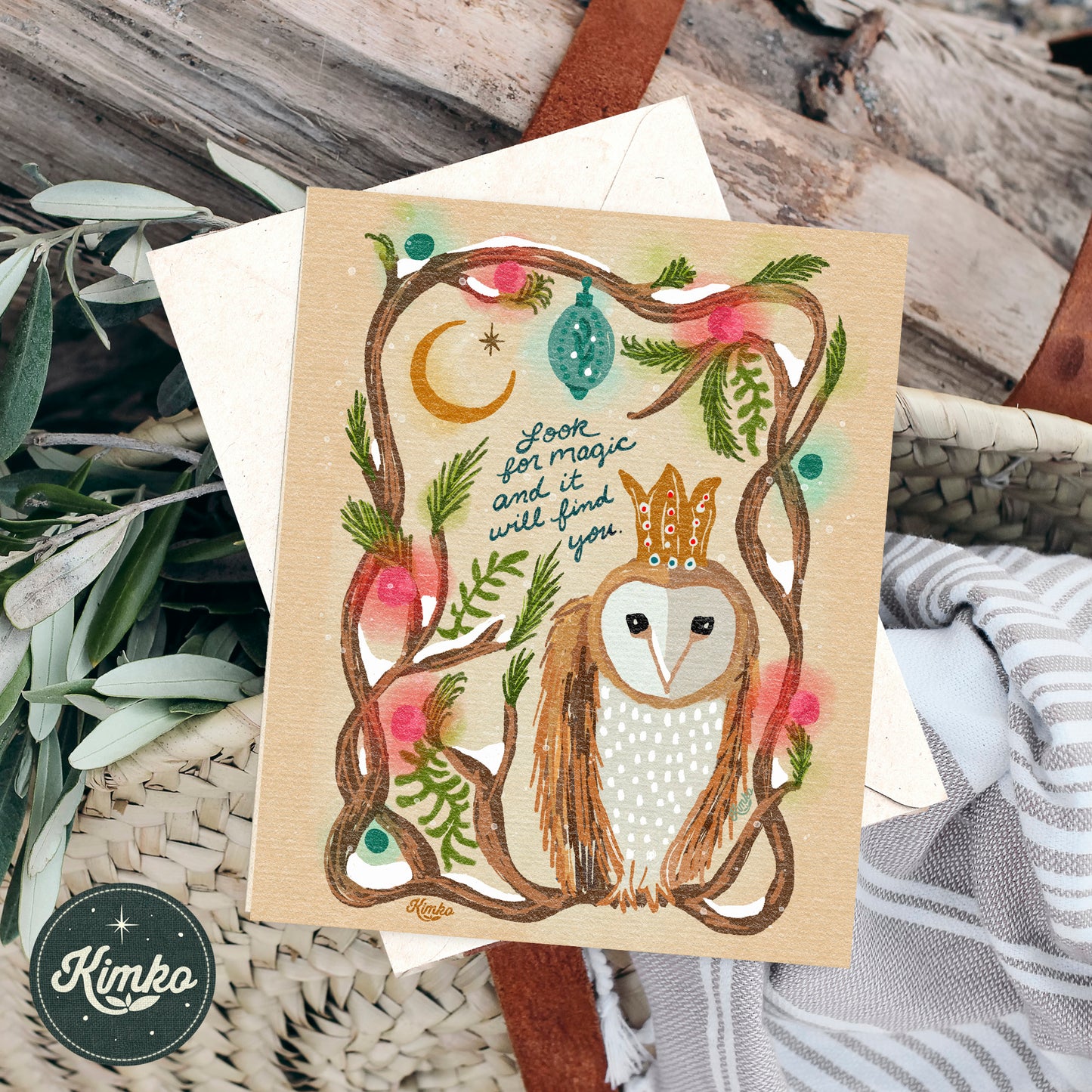 Snow Queen Magical Owl Holiday Greeting Cards