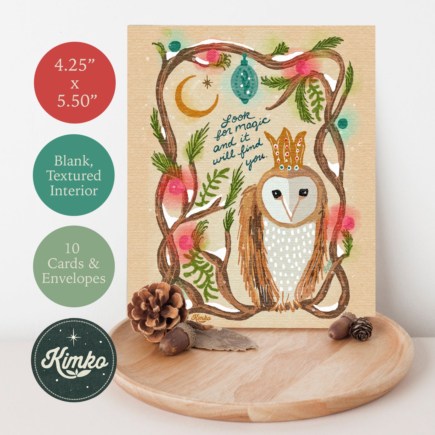 Snow Queen Magical Owl Holiday Greeting Cards