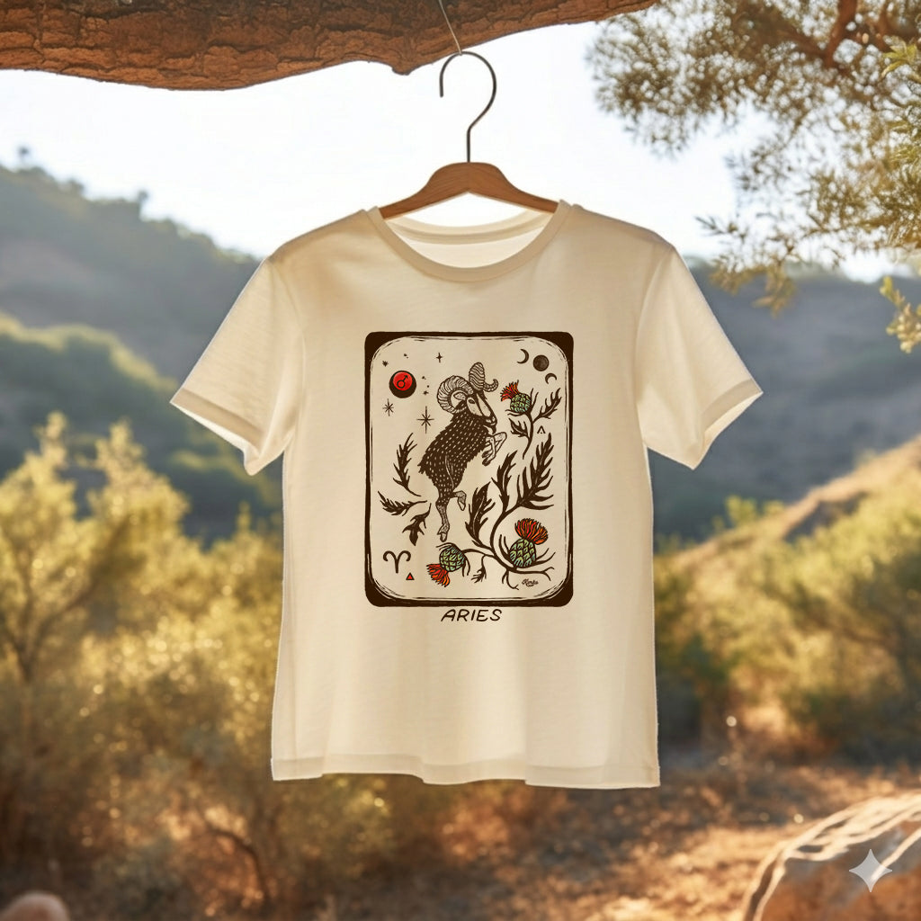 Aries folk Art T-shirt | 100% Cotton
