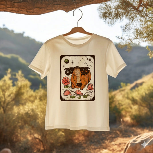 Taurus folk Art T-shirt | 100% Cotton