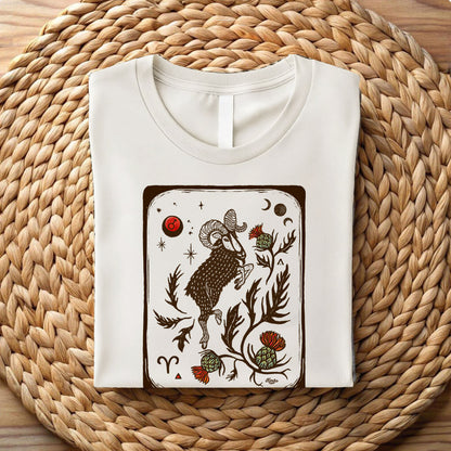Aries folk Art T-shirt | 100% Cotton