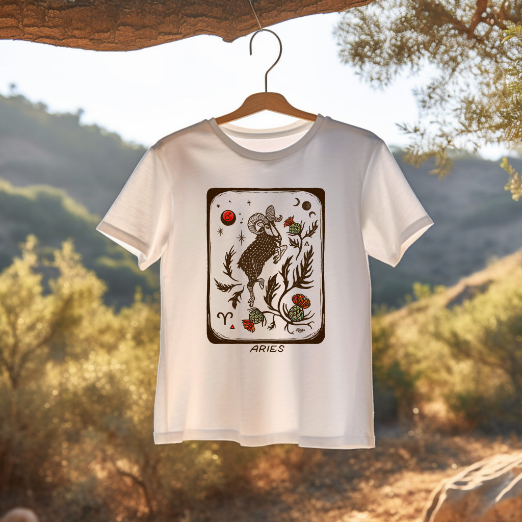Aries folk Art T-shirt | 100% Cotton