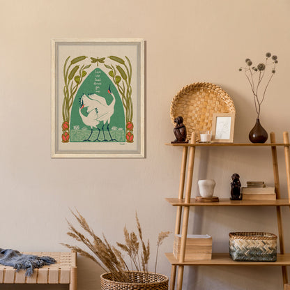The Dance of the Whooping Cranes  | Framed Canvas Print