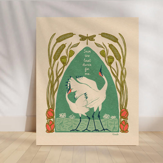 The Dance of the Whooping Cranes | Art Print