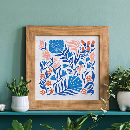 Wildflowers Folk Florals  | Botanical Art Print